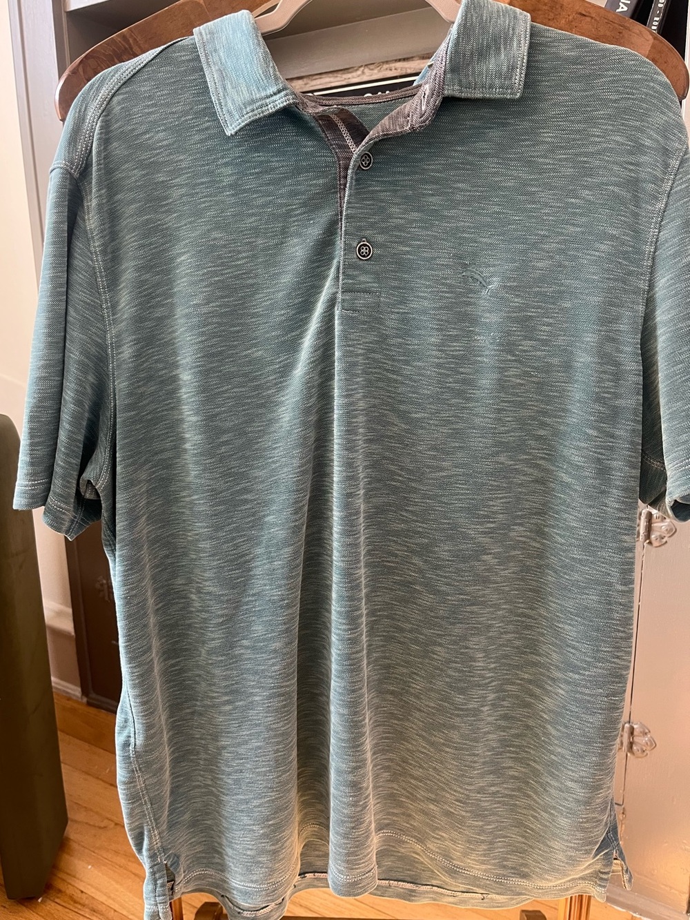 Tommy Bahama Men's Heathered Aqua Polo